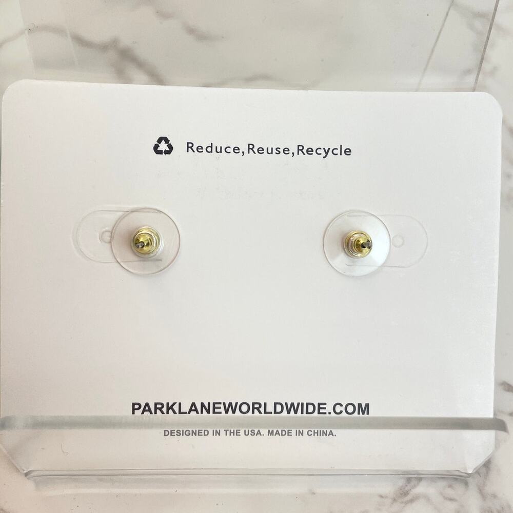 Park Lane Jewelry "Impression" Stud Earrings in Emerald Green NWT - Picture 4 of 4